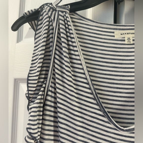 Max Studio Striped Navy and White Summer Dress - Picture 4 of 4